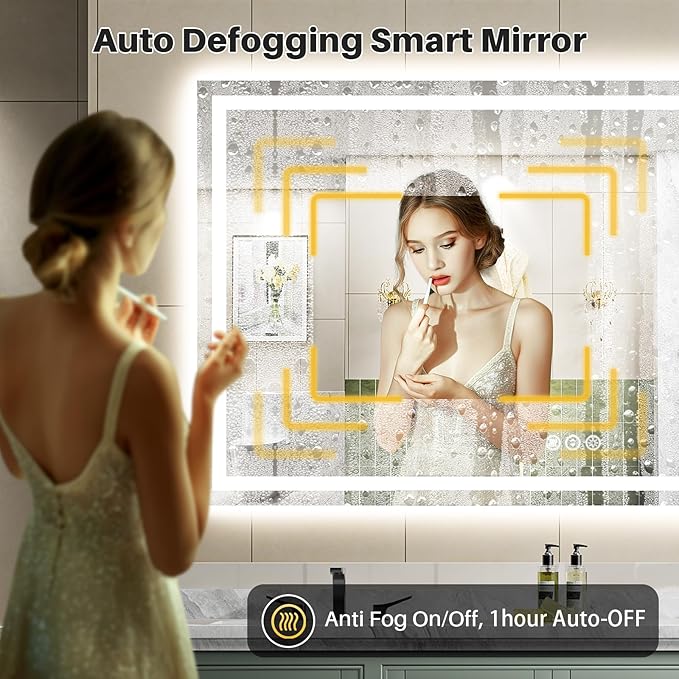 Briivue 66x36 Inch LED Bathroom Mirror - Image 6