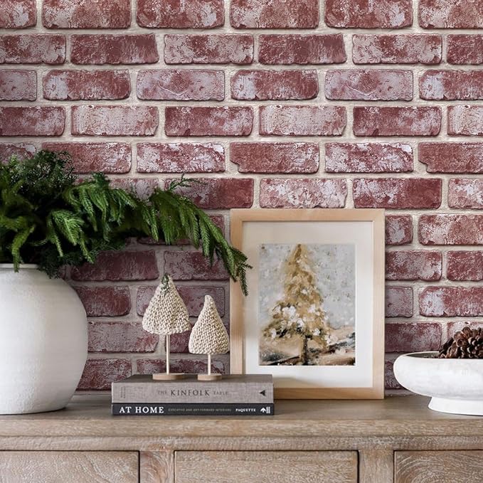 3D Faux Brick Wall Panels Peel and Stick, Small Brick-Look Textured Wall Sticker - Image 8