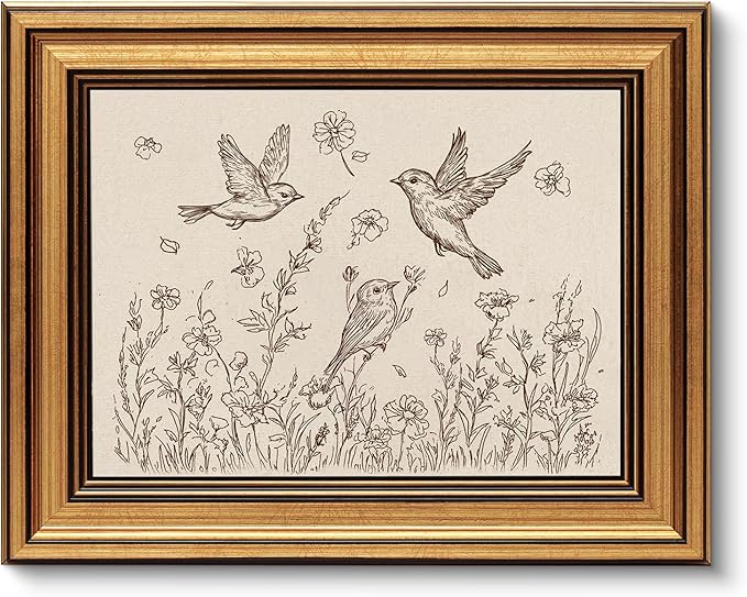VIYYIEA Vintage Gold Framed Wall Art by VIYYIEAART