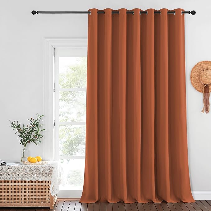 NICETOWN Burnt Orange Sliding Glass Door Curtain - Image 2