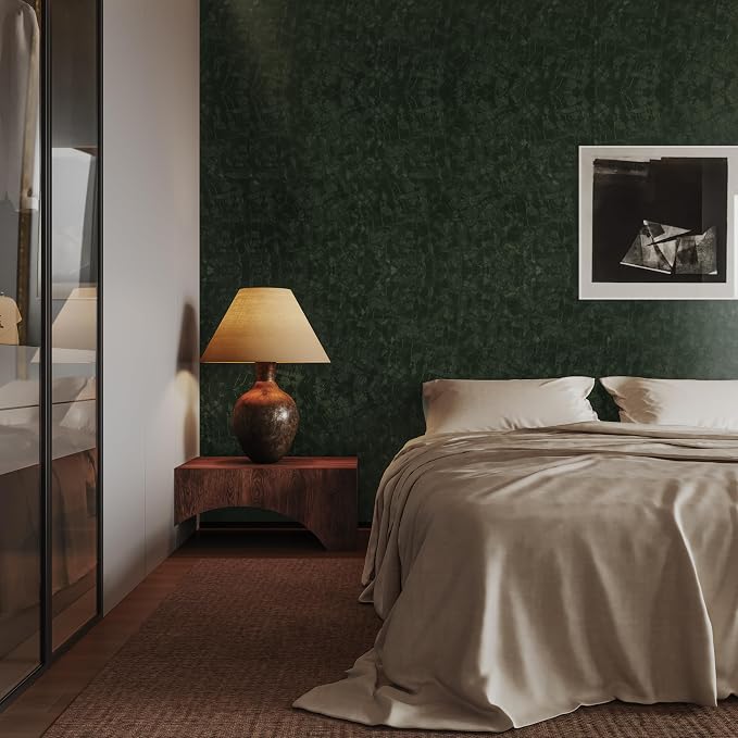 Abyssaly Dark Green Peel and Stick Wallpaper - Image 7