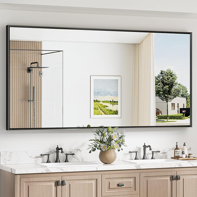 Keonjinn 72 x 36 Inch Black Bathroom Mirrors by Keonjinn