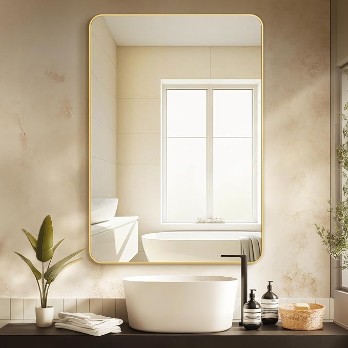 Delma Bathroom Mirror, Sleek Wall Mirror - Image 2