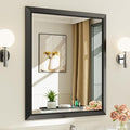 Briivue 36x30 Inch Black Bathroom Mirror by Briivuemodernmirrors