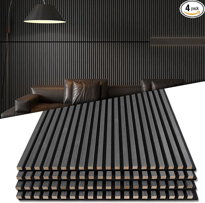 Art3d 4-Pack 48" x 24" Acoustic Wood Panels by Art3d