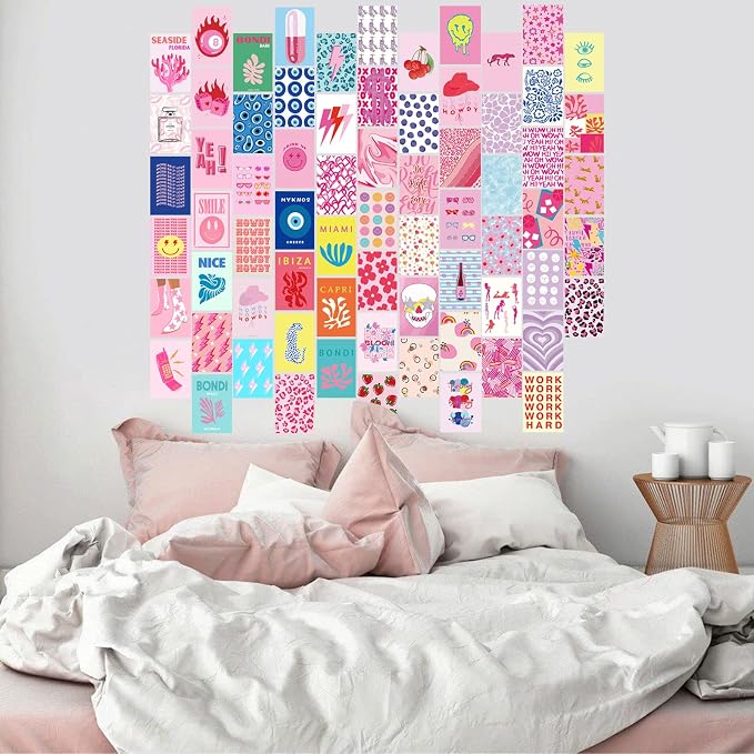 KBKBART 70pcs Preppy Room Decor, Aesthetic Pictures, Cute Trendy Pink Photo - Image 2