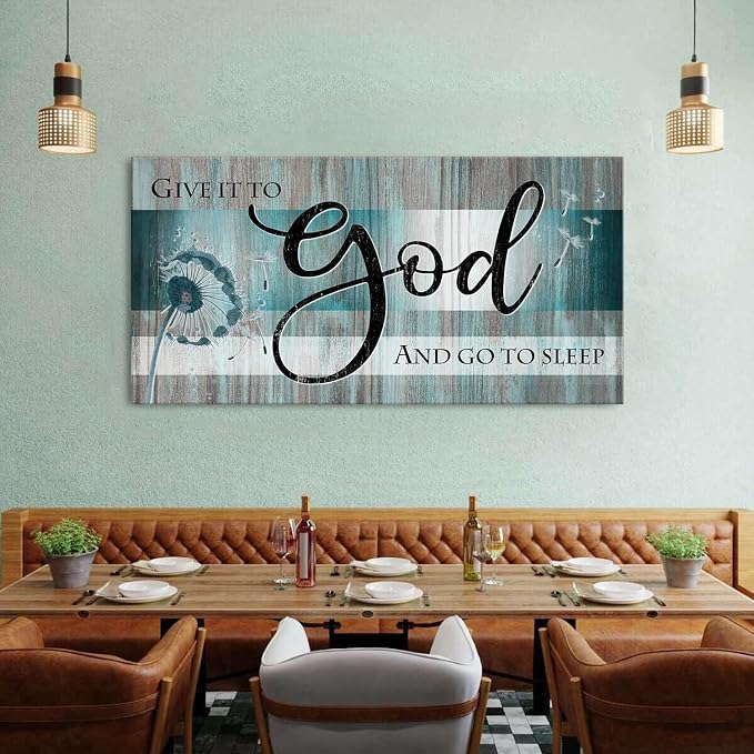 Extra Large Christian Wall Decor Scripture Wall Art Give It to God and Go to - Image 6