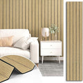 Oak Brown Wood Wall Panels Peel and Stick Fluted Slat Wall Paneling Flexible by STICKEEP