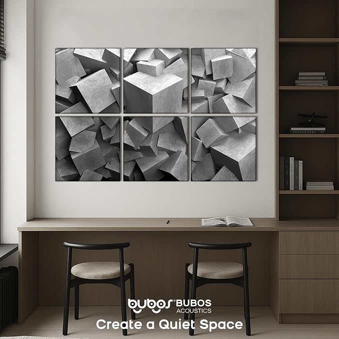 BUBOS 6 Pack Self-Adhesive Acoustic Wall Panels, 70.8" x 47.2" Sound Panels - Image 5
