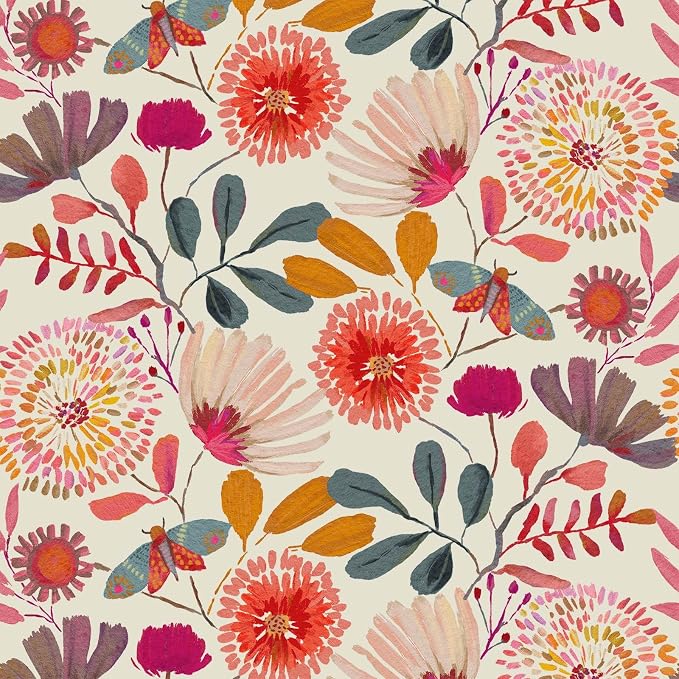 Wallpaper Peel and Stick Floral Wall Paper Removable Waterproof by Unknown