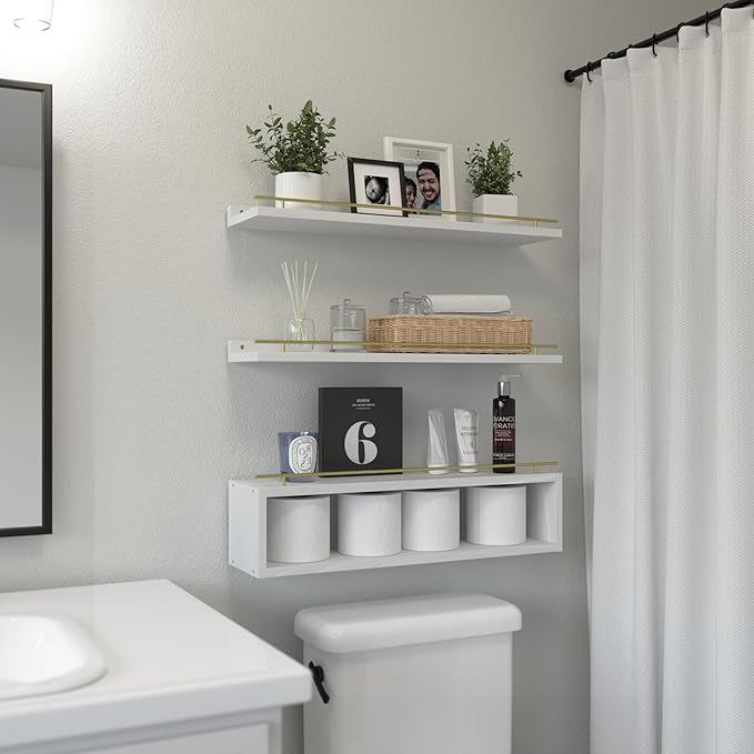 WOPITUES Floating Shelves for Wall 24 inch - Image 2