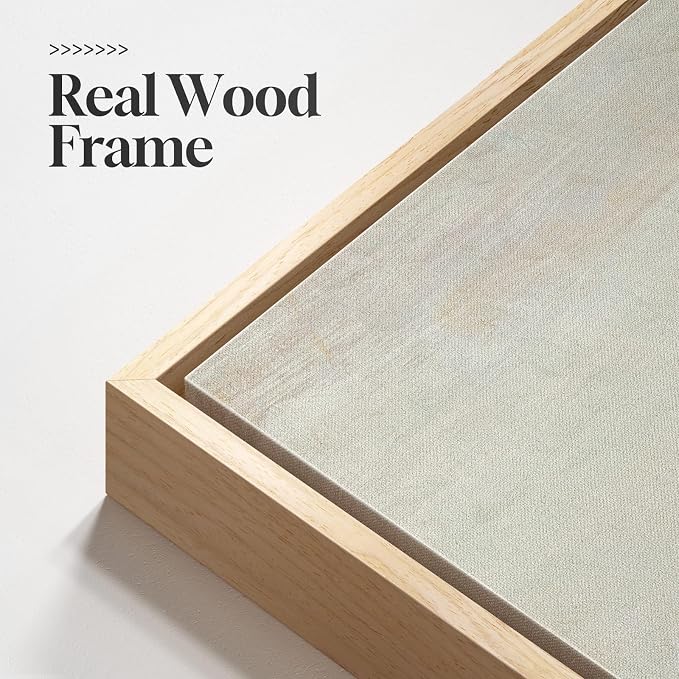 Large Framed Sage Green Abstract Landscape Wall Art - Image 5