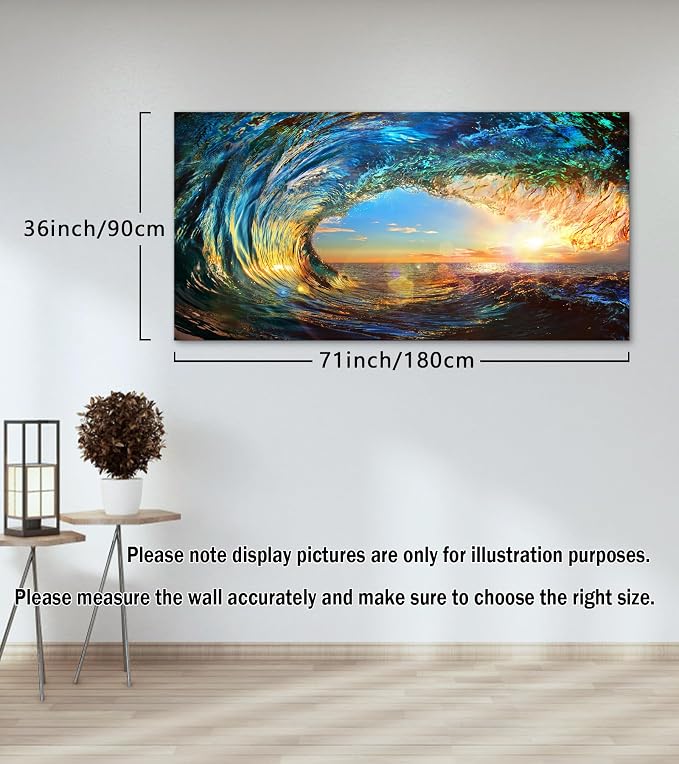 Cao Gen Decor Art S06798 Giant Wave Water Wall Art Canvas Prints 1 Panels Ocean - Image 3