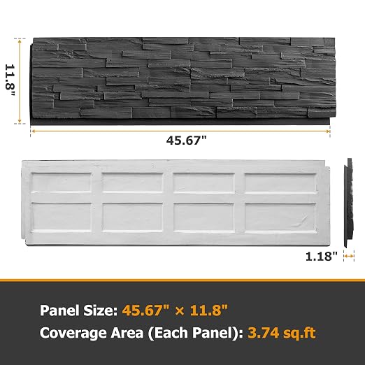 ROOMTEC 1-Pack Faux Stone Wall Covering Panels - Image 2