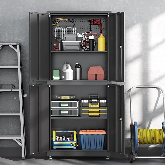 71" H Metal Tool Storage Cabinet - Image 9