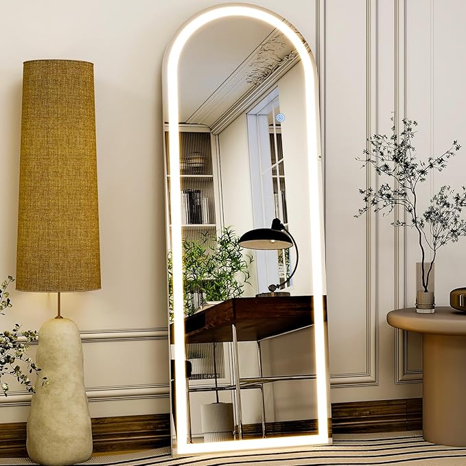 GLSLAND 20"x56" Arched LED Full Length Mirror by GLSLAND