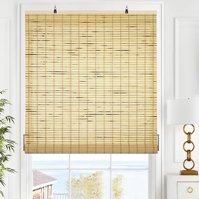 LazBlinds Cordless Bamboo Blinds, Roll Up Shades by LazBlinds