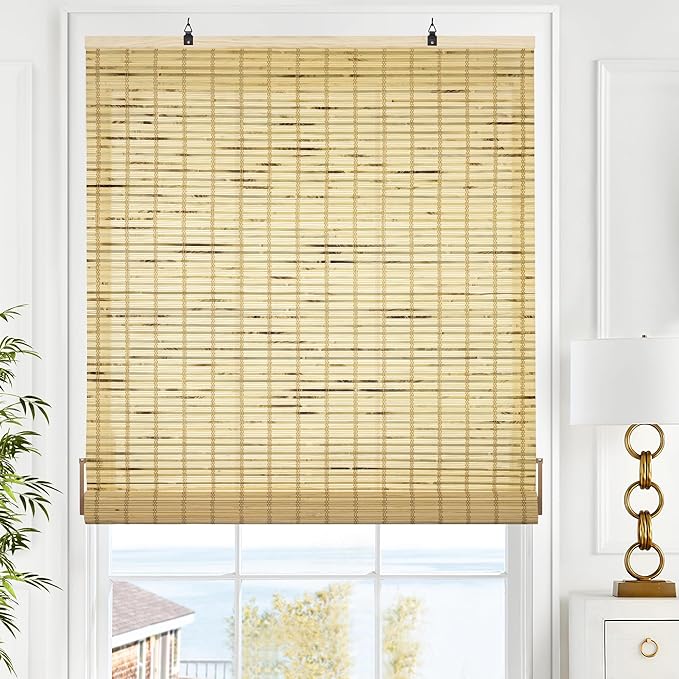 LazBlinds Cordless Bamboo Blinds, Roll Up Shades by LazBlinds