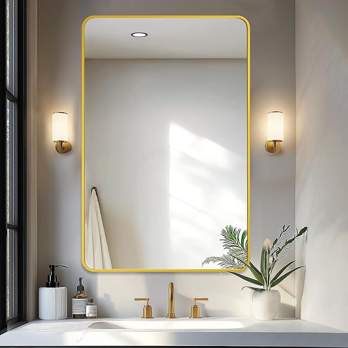 Delma Bathroom Mirror, Sleek Wall Mirror by Delma