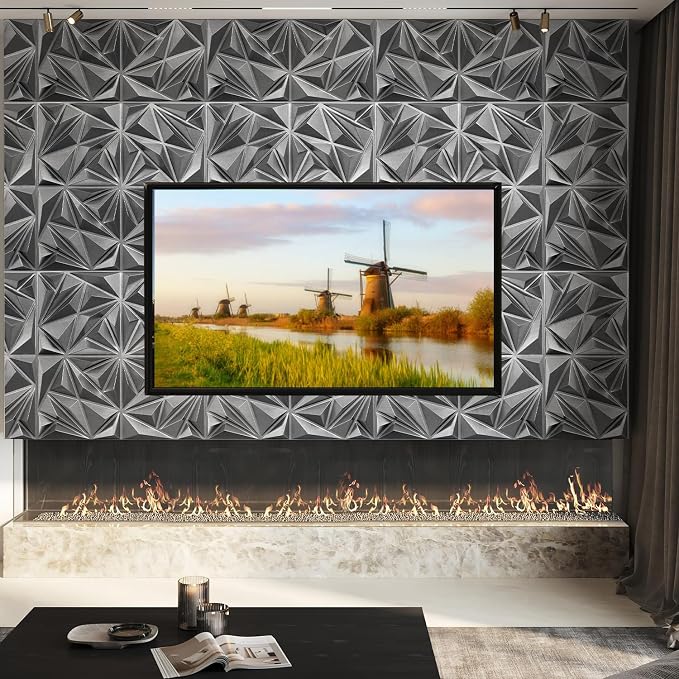 STICKGOO Brushed Silver 3D Wall Panels - Image 2