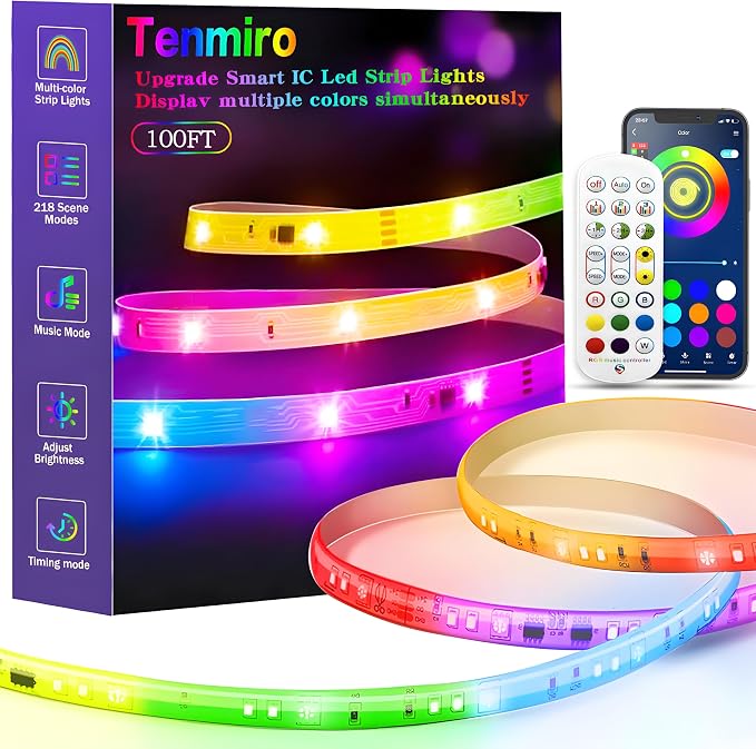 Tenmiro Upgraded Smart IC 100ft LED Lights by Tenmiro