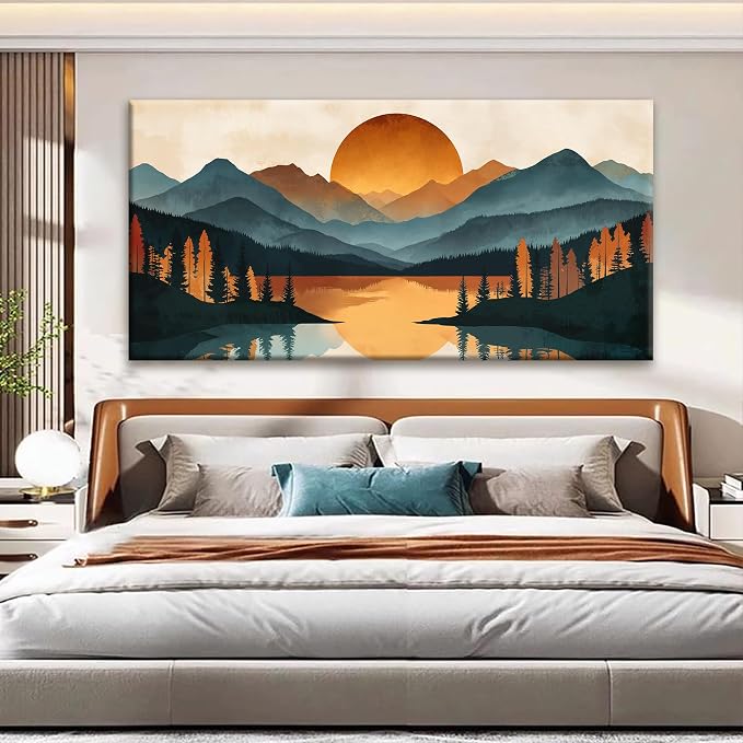 Colorful Mountain Boho Wall Art - Image 3