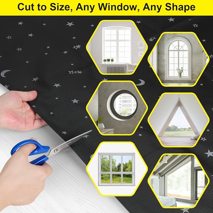 FADOTY 100% Blackout Window Cover Film, Portable Black Out Curtains - Image 6