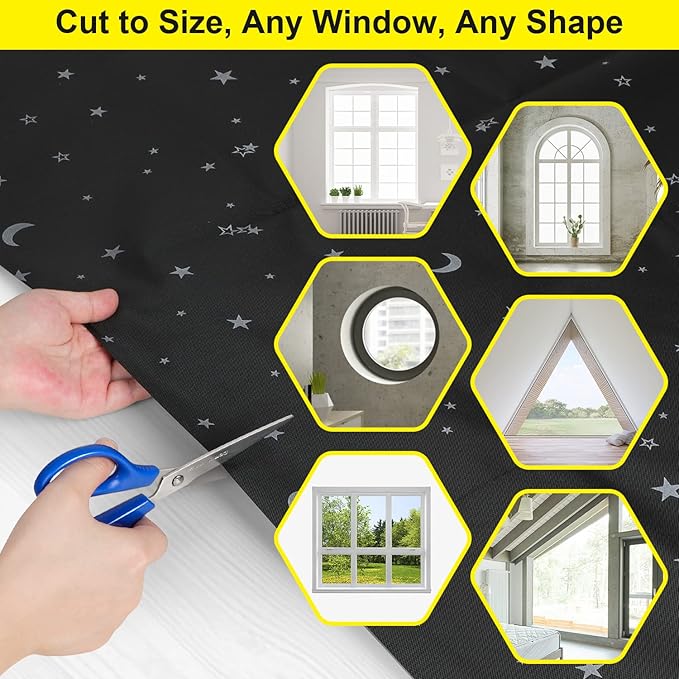 FADOTY 100% Blackout Window Cover Film, Portable Black Out Curtains - Image 6