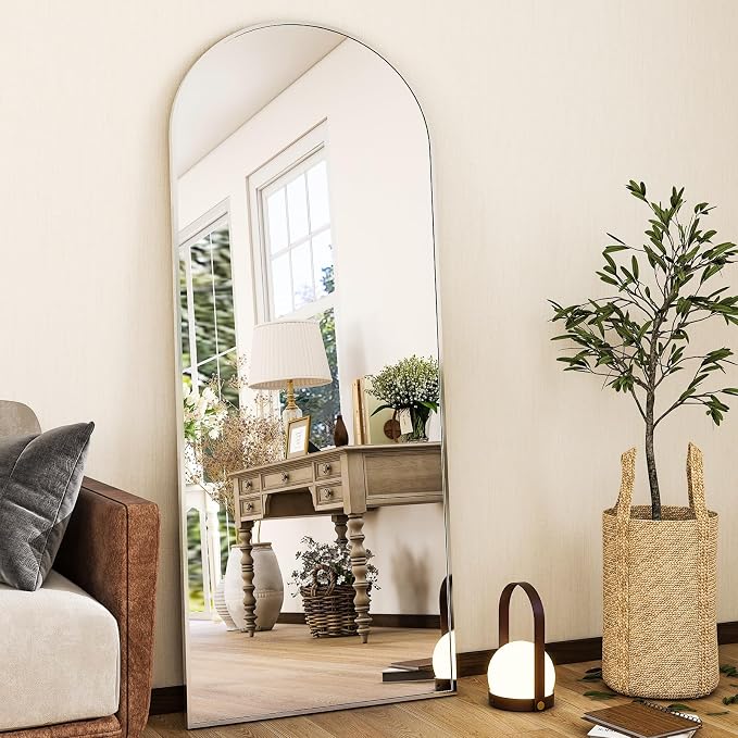 HARRITPURE 56"x21" Arched Full Length Mirror Free Standing Floor Mirrors by HARRITPUREHome