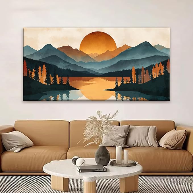 Colorful Mountain Boho Wall Art - Image 5