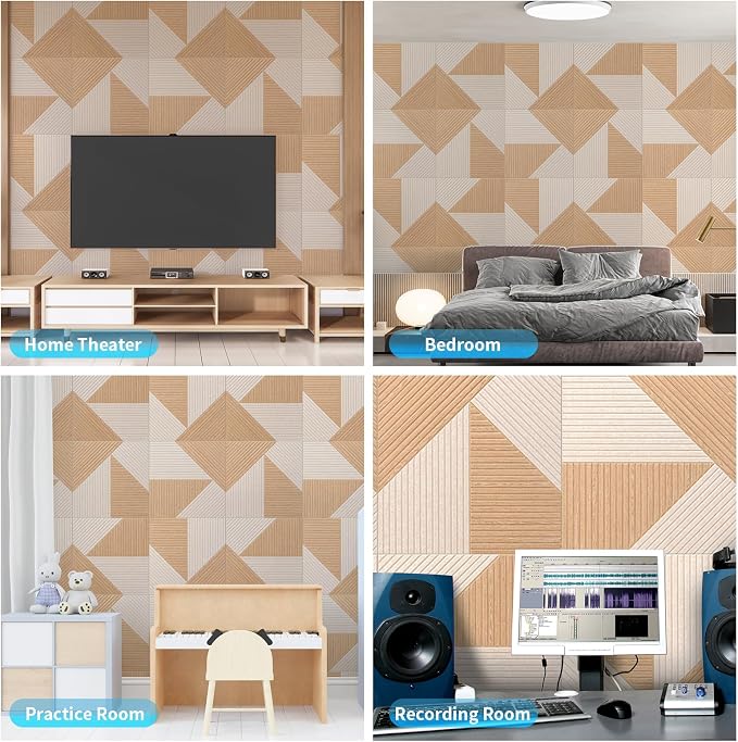 Art3d 6-Pack Self-Adhesive Acoustic Wall Panels - Image 4