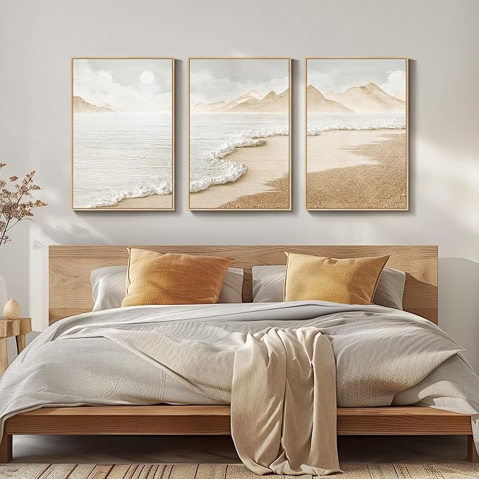 Framed Boho Coastal Beach Wall Art - Image 2