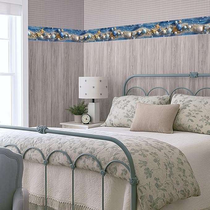 Ocean Starfish Wall Border 196x4 Inch Peel and Stick Coastal Beach Seashell - Image 7