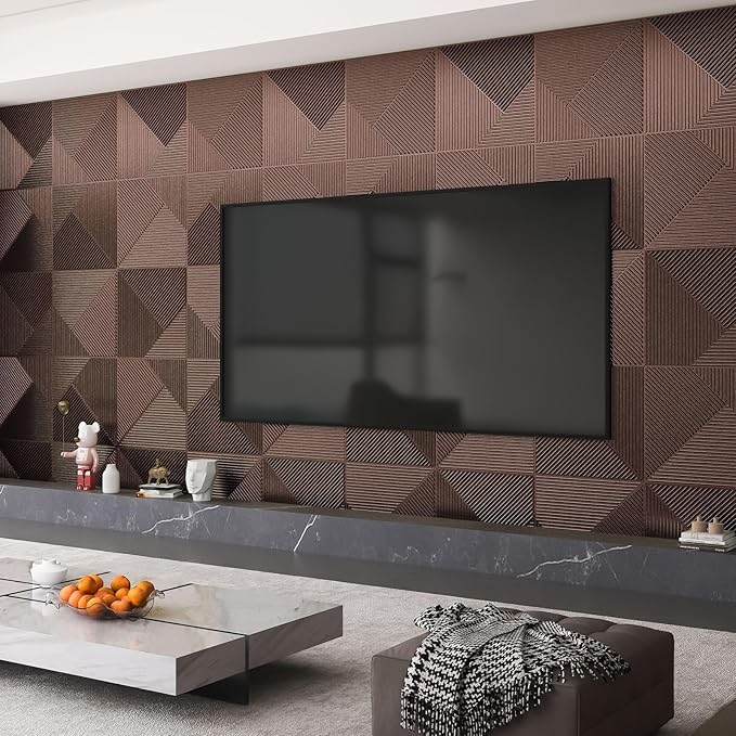 WOWSTAR 12-Pack 3D Wall Panels 19.7" x 19.7", Antique Copper Slat Wall Panels - Image 7