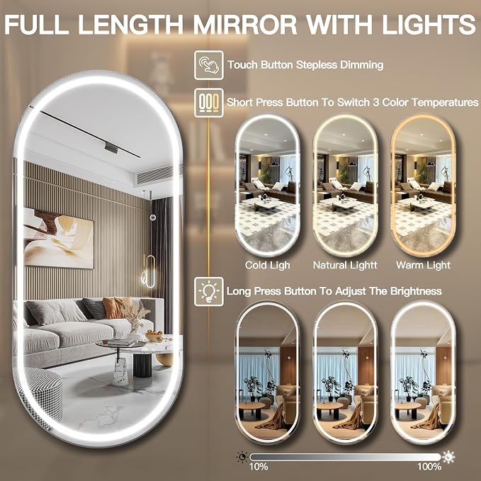 FENNIO 71" x 32" Large Wall Mounted Mirror - Image 2