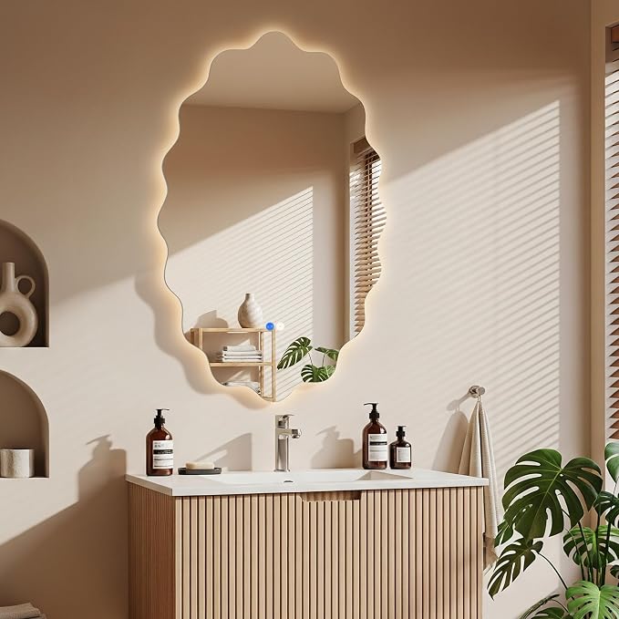 Dorlicecass Oval Wavy Led Bathroom Mirror- Vanity Mirror - Image 7