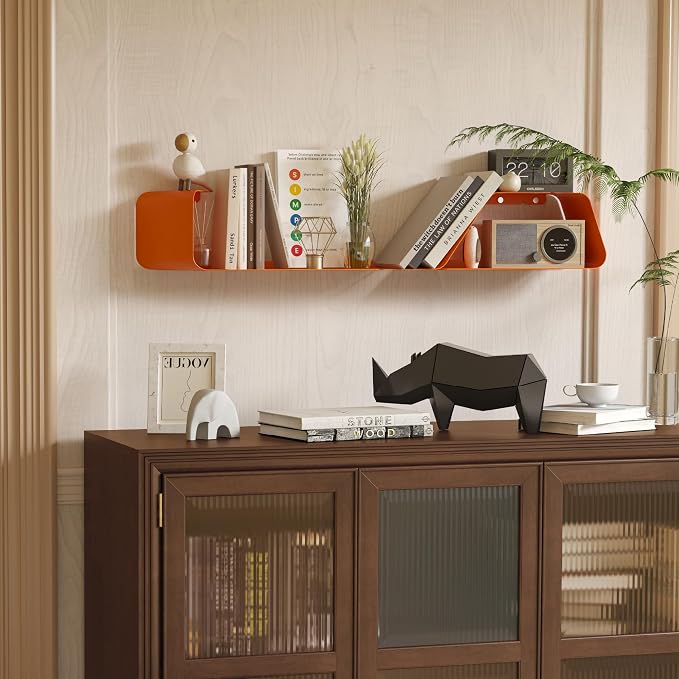 Sttoraboks Floating Wall Shelves Set of 3, Metal Mounted Shelf - Image 8