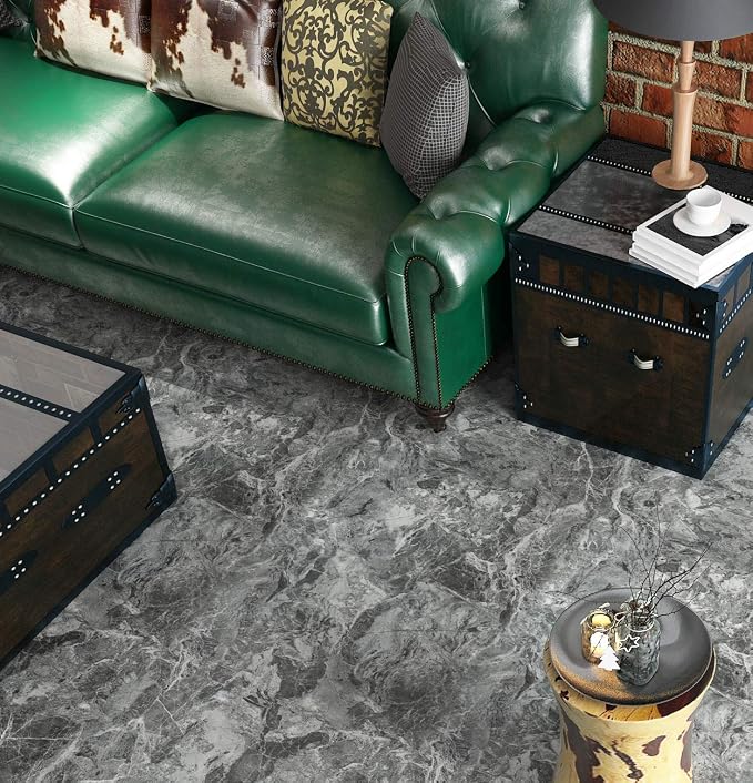 Livelynine Charcoal Concrete Wallpaper Peel and Stick Grey Contact Paper - Image 8