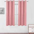 LEMOMO Pink Blackout Curtains 40 x 63 Inch Length/Set of 2 Curtain by Lemomo
