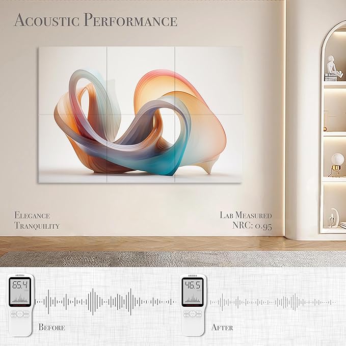 Soon Global Acoustical Wall Panels, 72 X 48 Inches Art Acoustic Panels - Image 7
