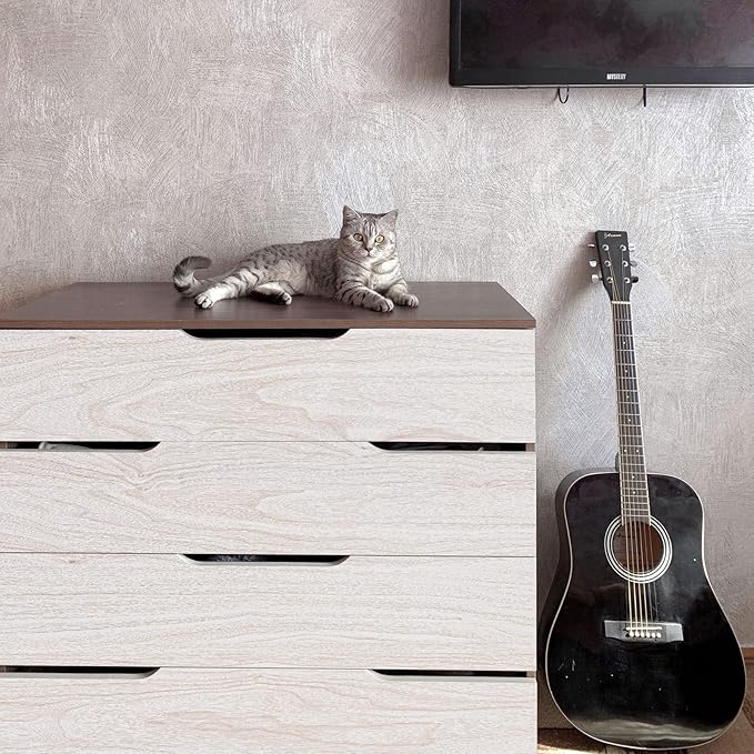 White Wood Contact Paper for Cabinets/Drawers Wood Grain Peel and Stick - Image 2