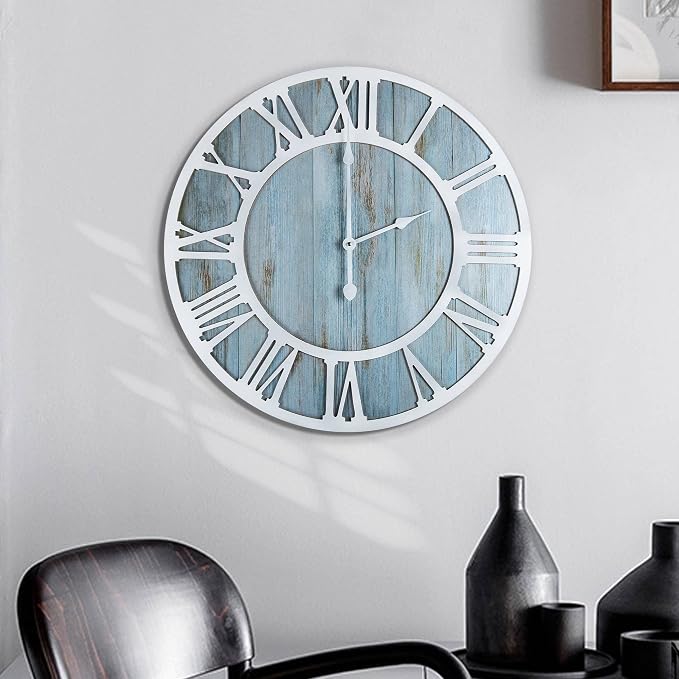 1st owned Wall Clocks for Living Room Decor, Round Silent Non Ticking, Modern - Image 2