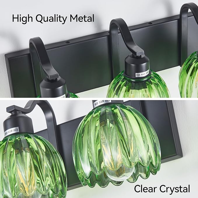 3-Light Black Vanity Lights - Image 6