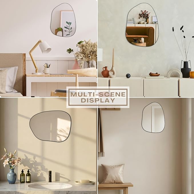 PERFNIQUE Irregular Wall Mirror Asymmetrical Mirror, Decorative Modern Wall - Image 8