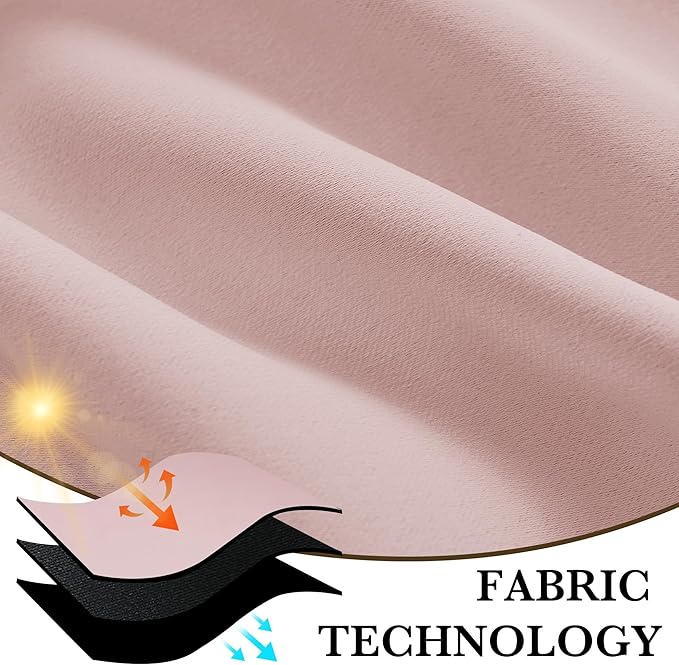 RYB HOME Bedroom Blackout Curtains 63 inches Long, 100% Blackout Thermal - Image 7