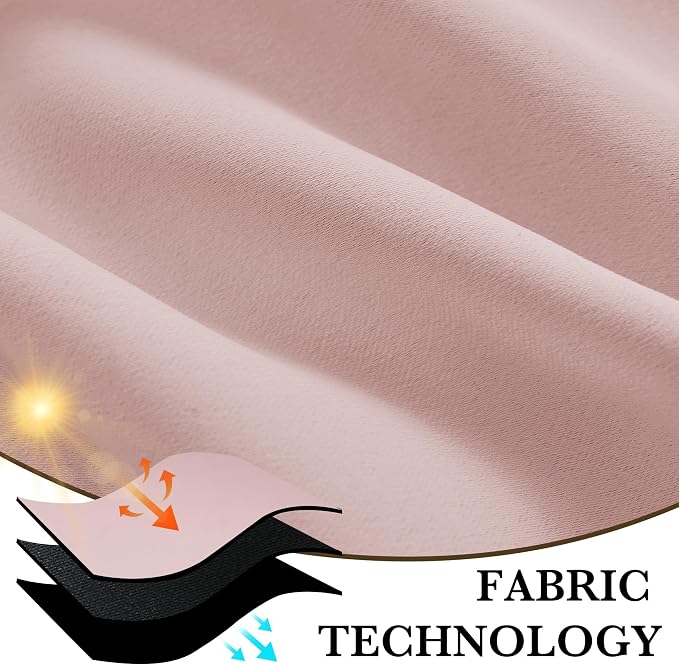 RYB HOME Bedroom Blackout Curtains 80 inches Long, 100% Blackout Thermal - Image 7