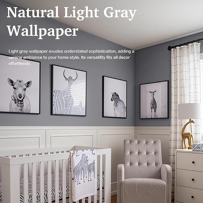 Dimoon 17.7''x393'' Peel and Stick Wallpaper Grey Contact Paper - Image 7