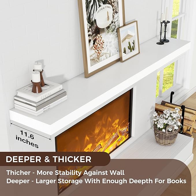 Venusmiles Floating Shelves for Wall 71 inch Long, Engineered Wood Large Wall - Image 4