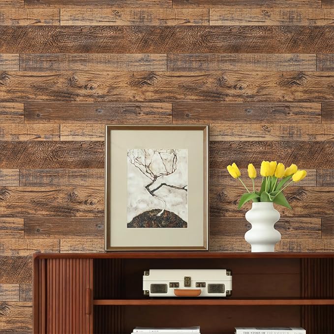 TANONE Wood Contact Paper Peel and Stick Wallpaper, Self Adhesive Removable - Image 2