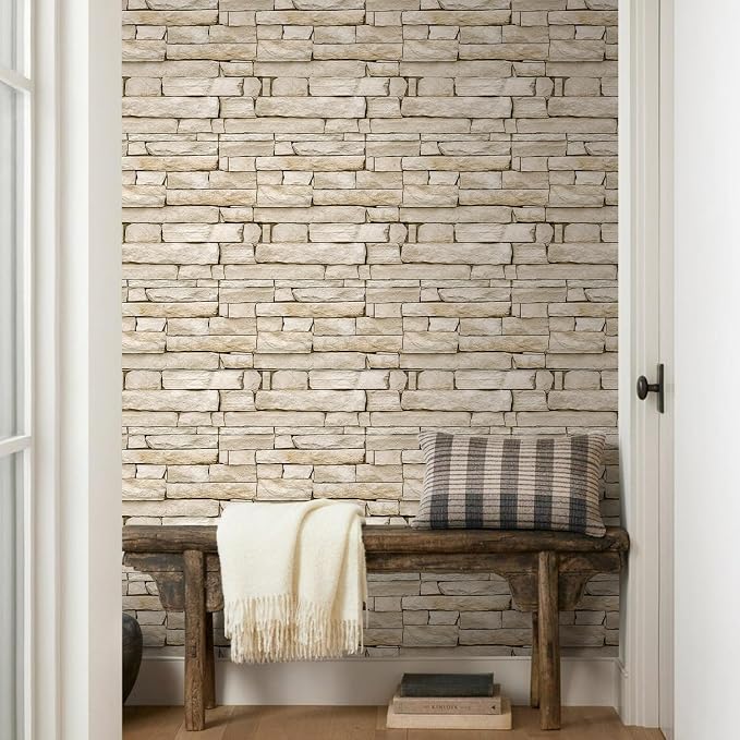 COMSTICKC 3D Peel and Stick Faux Stone Wall Sticker, Ultra-Light Thin PVC Rock - Image 8